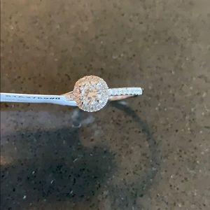 CZ Round Halo Ring